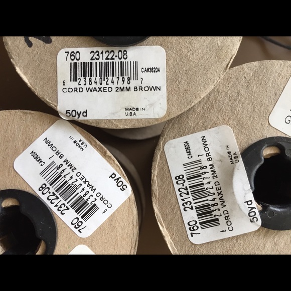 Round cotton wax cord. Black and brown - Picture 8 of 11